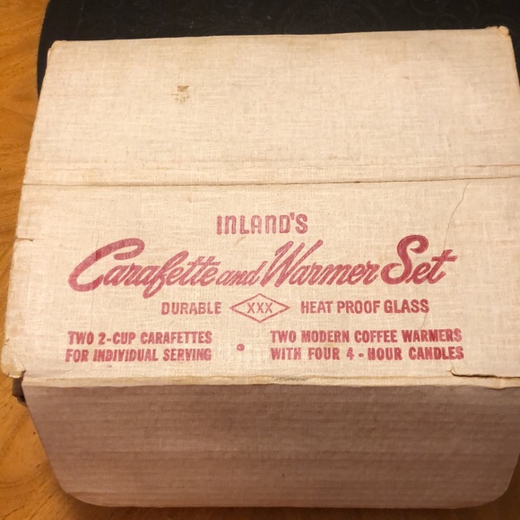 Inland's Carafette and Warmer Set with original box, Candles not included. - Picture 8 of 16